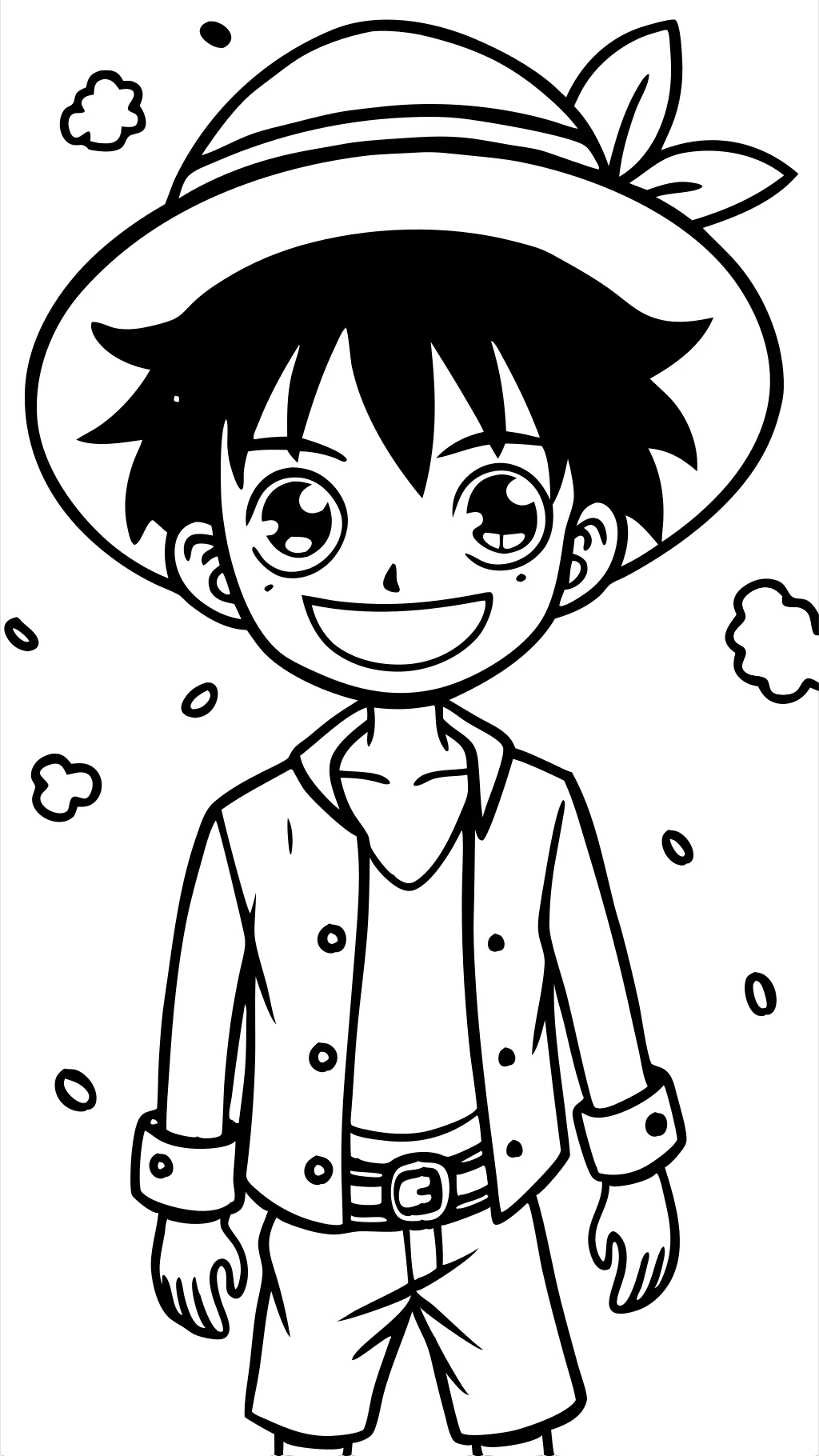 one piece luffy coloring pages